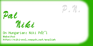 pal niki business card